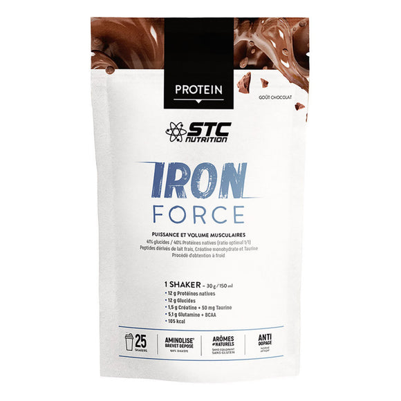 STC NUTRITION - Protéines IRON FORCE Chocolat - prise de masse - 750g