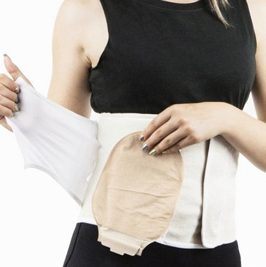 Ceinture lombaire abdominale élastique pour stomie