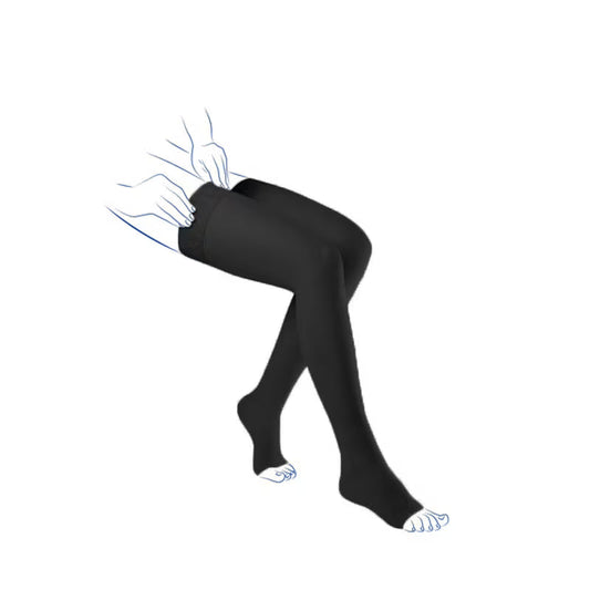 Bas de contention - Venoflex Incognito Absolu Transparent - Classe 2, pieds ouverts - Femme