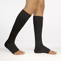 Chaussettes de contention - Essentiel Coton - Classe 2, pieds ouverts - Homme
