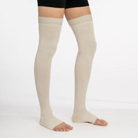 Bas auto-fixants de contention - Essentiel Coton - Classe 2, pieds ouverts - Homme