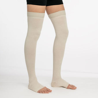 compare product Bas auto-fixants de contention - Essentiel Coton - Classe 2, pieds ouverts - Homme