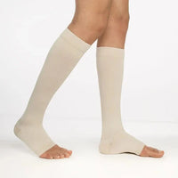 Chaussettes de contention - Essentiel Coton - Classe 2, pieds ouverts - Homme