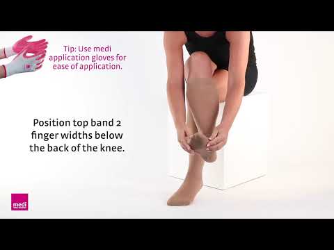 medi calf-length stockings: Donning & Doffing