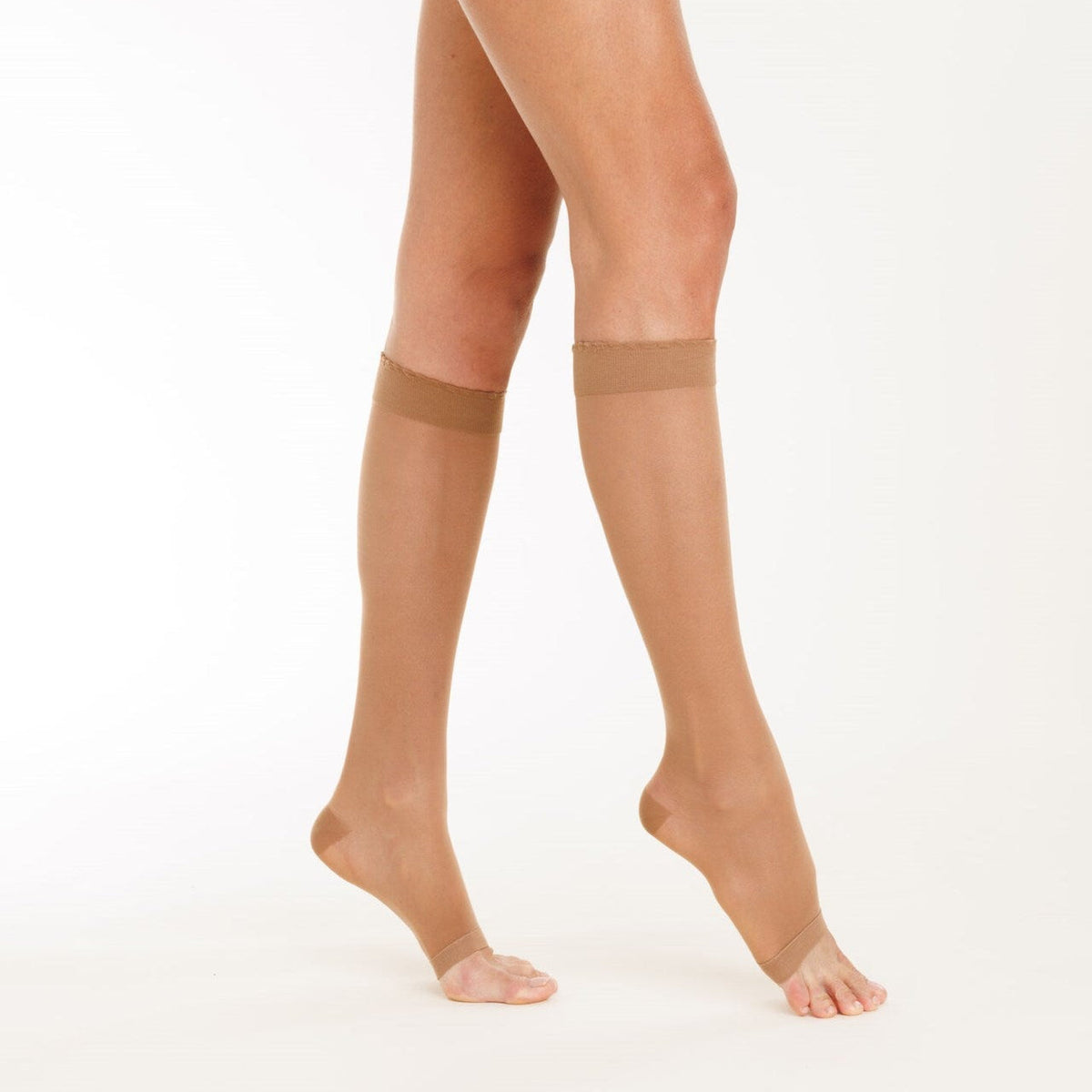 Chaussettes de contention - Styles Transparent - Classe 2, pieds ouverts