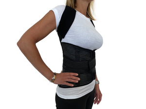 en promo/ UNISEXE orthèse corset ceinture dorsale et lombaire redresse dos 2 en 1, correcteur de posture