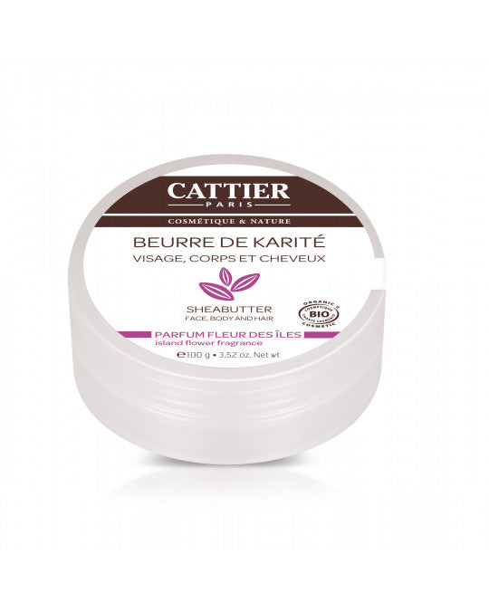 CATTIER beurre de karité bio - parfum fleur des iles - 100 g