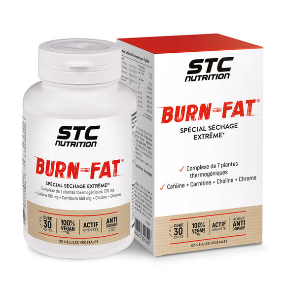 STC NUTRITION - Cure Spécial sèchage extrême BURN FAT Bruleur de graisse- 120 gélules végétales
